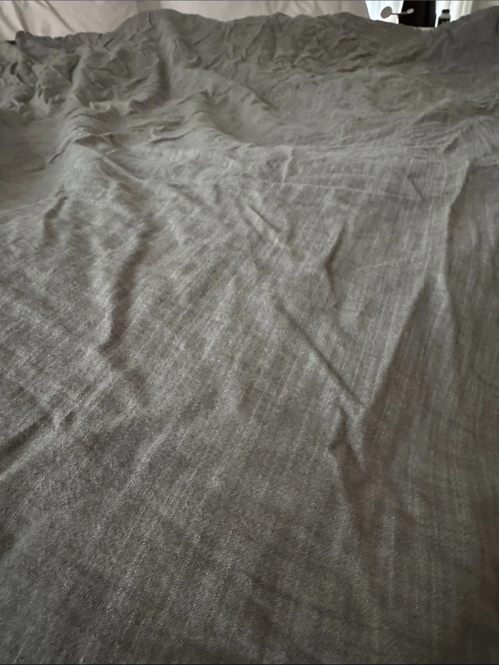 Pottery Barn Teen Twin Organic Cotton Duvet Cover - Heathered Gray.